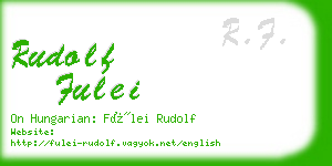 rudolf fulei business card